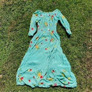 TEAL BLUE MAXI DRESS